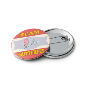 Snail & Butterfly Children's Book Small Inspirational Pins Buttons Set Team Butterfly